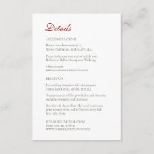 Classic Crimson Red Rose Lace Weddenschap Details