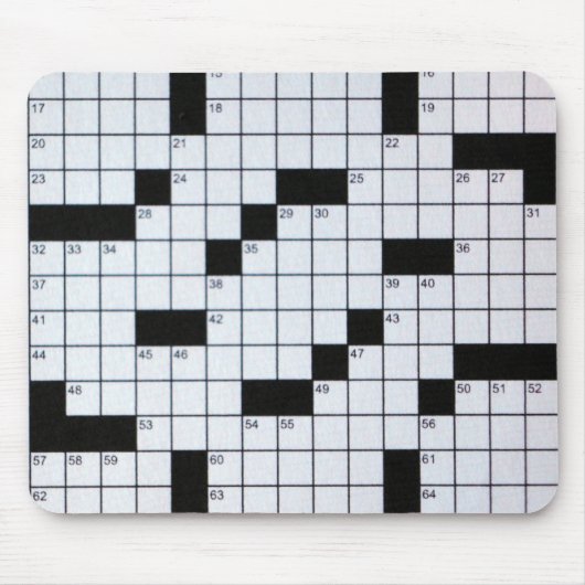 Classic Crossword Puzzle Grid mousepad Muismat (Voorkant)