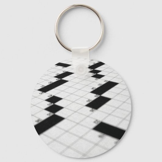 Classic Crossword Puzzle Grid sleutelhanger (Voorkant)