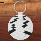 Classic Crossword Puzzle Grid sleutelhanger (Voorkant)