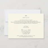 Classic Crown Ivory Wedding Details Card (Voorkant)