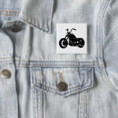 Classic Cruiser Motorcycle Design Vierkante Button 5,1 Cm (In situ)