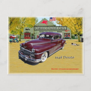 Classic Cruisin Cars 1948 Desoto Briefkaart