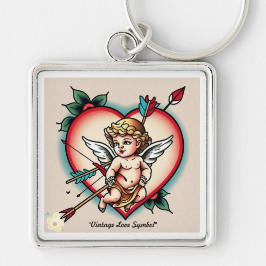 Classic Cupid Bow Tattoo Sleutelhanger (Voorkant)