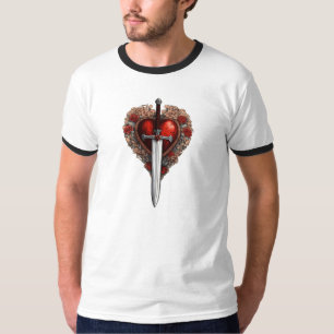 Classic Cupid Heart Tattoo T-shirt