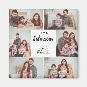 Classic Custom 6 Family Photo Collage Keepomwille Magneet