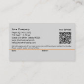 Classic Custom Afbeelding Oranje accenten Vriend Aanbevelingskaartje (Achterkant)