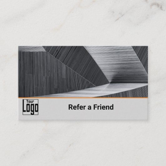 Classic Custom Afbeelding Oranje accenten Vriend Aanbevelingskaartje (Voorkant)