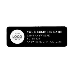 Classic Custom Business Logo Black Company Etiket