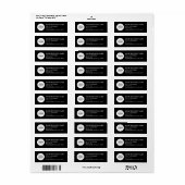 Classic Custom Business Logo Black Company Etiket (Full Sheet)
