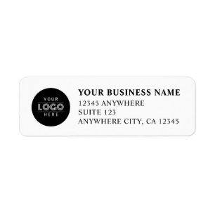 Classic Custom Business Logo Black Company Etiket
