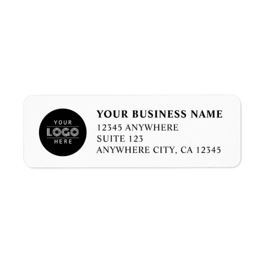 Classic Custom Business Logo Black Company Etiket (Voorkant)