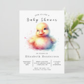 Classic Custom Duck Baby shower Kaart (Staand voorkant)