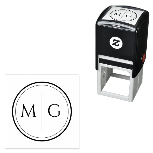 Classic Custom Initial Wedding Zelfinktende Stempel (In situ)