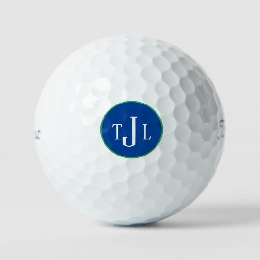 Classic Custom Monogram Navy Golfballen (Voorkant)