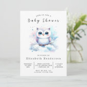 Classic Custom Owl Baby shower Kaart (Staand voorkant)
