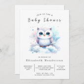 Classic Custom Owl Baby shower Kaart (Voorkant / Achterkant)