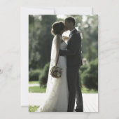 Classic Custom Photo Backyard Botanic Leaf Wedding Kaart (Achterkant)