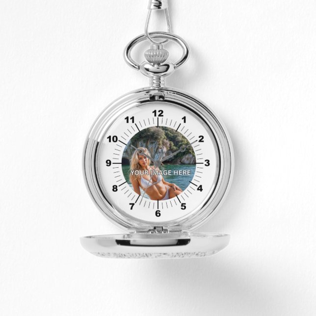 CLASSIC! 🕰️ Custom Silver Pocket Watch Horloge (Voorkant)