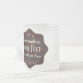 Classic Custom Text Retro Label Matglas Koffiemok (Voorkant links)