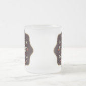 Classic Custom Text Retro Label Matglas Koffiemok (Center)