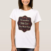 Classic Custom Text Retro Label T-shirt (Voorkant)