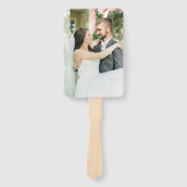 Classic Custom Wedding Program voor zwarte en witt Handwaaier (Voorkant)