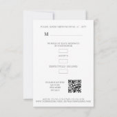 Classic Cute Floral Peonies Bunch in Gray & Pink RSVP Kaartje (Achterkant)