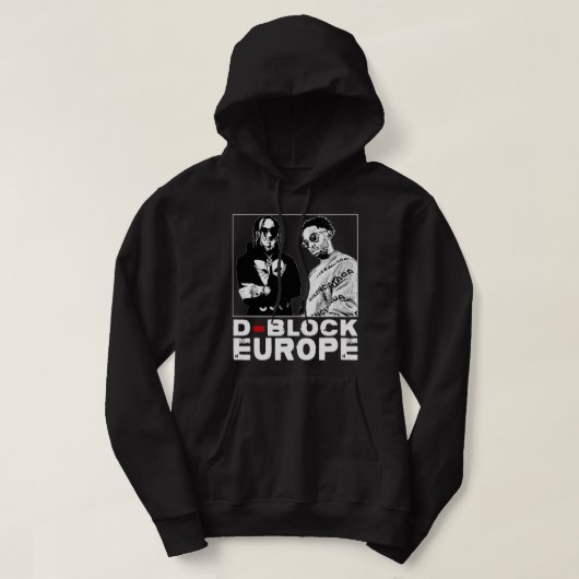 Classic D Block Europe Black and White D Hoodie (Design voorkant)