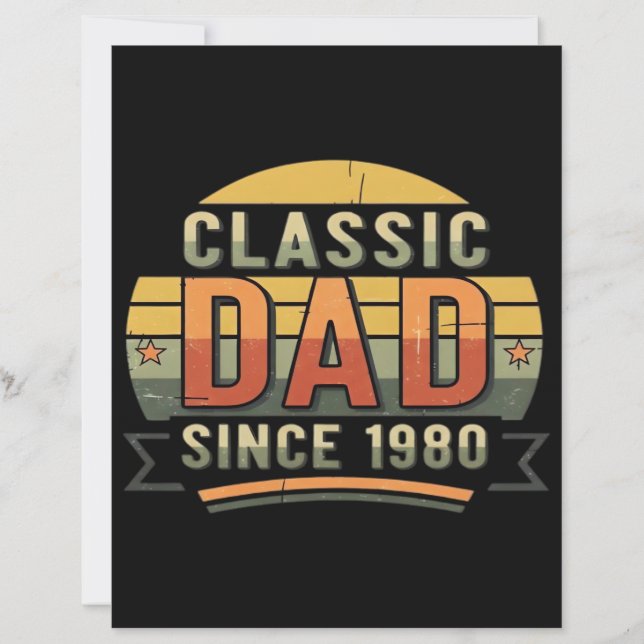 Classic Dad Since 1980  Vintage Retro  (Voorkant)