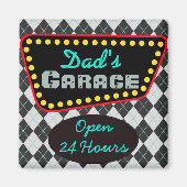 Classic Dad's Garage Magnet Gift (Voorkant)