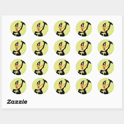 Classic DAFFY DUCK™ Ronde Sticker (Vel)