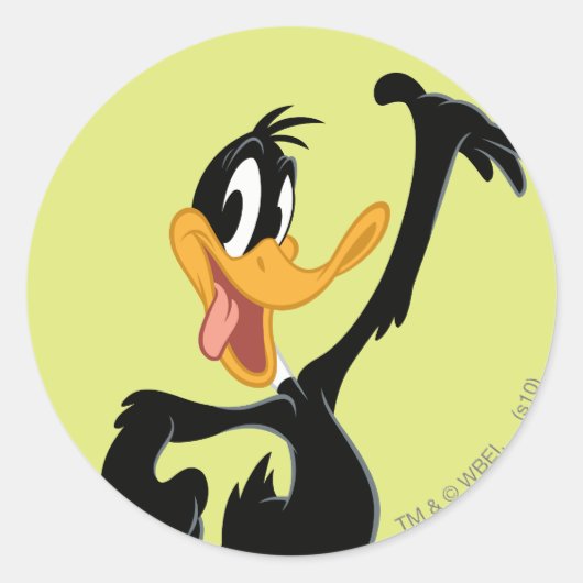 Classic DAFFY DUCK™ Ronde Sticker (Voorkant)