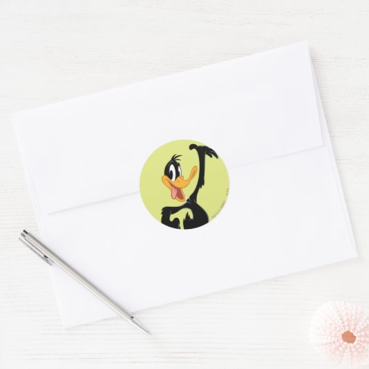 Classic DAFFY DUCK™ Ronde Sticker (Envelop)