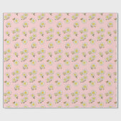 Classic Daisies and Blush Pink  Floral Cadeaupapier (Vlak)