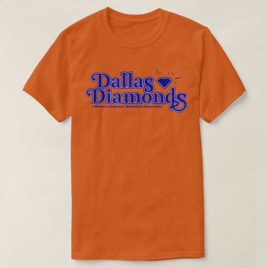 Classic Dallas Diamonds WABA Basketbal 1979 TShir T-shirt (Design voorkant)