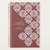 Classic Damask Abstract Chic Geometric Script Planner (Voorkant)