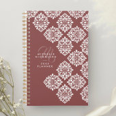 Classic Damask Abstract Chic Geometric Script Planner