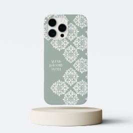 Classic Damask Abstract geometrisch Bord zacht gro iPhone 16 Pro Max Hoesje