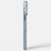 Classic Damask Abstracte geometrische cadet grijs Case-Mate iPhone Case (Achterkant / Rechts)