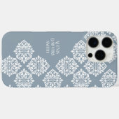 Classic Damask Abstracte geometrische cadet grijs Case-Mate iPhone Case (Achterkant (horizontaal))