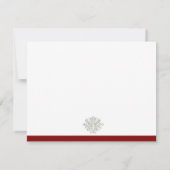Classic Damask Burgundy RSVP-kaart RSVP Kaartje (Achterkant)