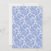 Classic Damask Floral Bridal Shower Uitnodiging (Achterkant)