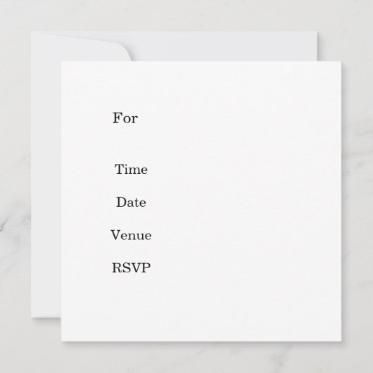 Classic Damask Invitation Kaart (Achterkant)