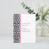 Classic Damask-ontvangstkaart Informatiekaartje (Staand voorkant)