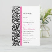 Classic Damask Photo Wedding Kaart (Staand voorkant)