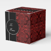 Classic Damask Red Bedankdoosjes (Voorkant Zijde)