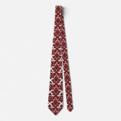 Classic Damask Red Stropdas (Voorkant)