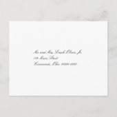 Classic Damask RSVP-Briefkaart Uitnodiging Briefkaart (Achterkant)