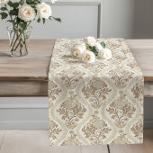 Classic Damask Table Runner Neutraal Victoriaans C Lange Tafelloper